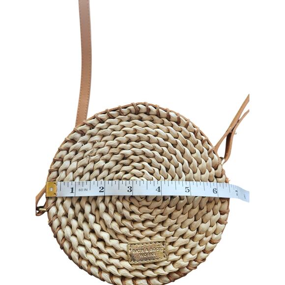 Bath & Body Works STRAW CROSSBODY Cosmetic or Beach Bag Boho Style - Picture 8 of 10